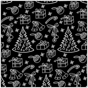 Szalvéta Ambiante Outlined ornaments black papírszalvéta 33x33cm,20db-os