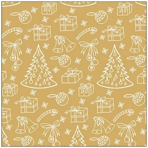 Szalvéta Ambiante Outlined ornaments godl papírszalvéta 33x33cm,20db-os