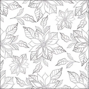 Szalvéta Ambiante Poinsettia outline silver papírszalvéta 33x33cm,20db-os