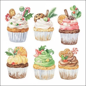 Szalvéta Ambiante Sweet Christmas white papírszalvéta 25x25cm,15db-os