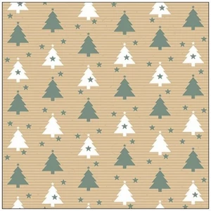 Szalvéta Ambiante Trees and stars sage papírszalvéta 33x33cm,20db-os
