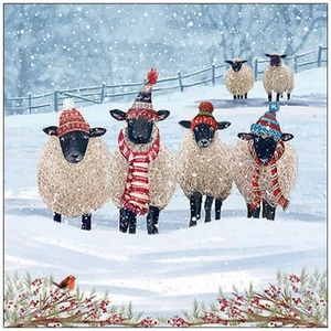 Szalvéta Ambiante Warm winter woolies papírszalvéta 33x33cm,20db-os