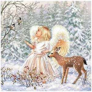 Szalvéta Ambiante Winter Angel papírszalvéta 33x33cm,20db-os
