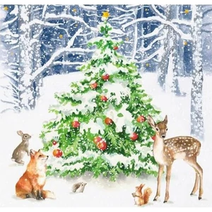Szalvéta karácsonyi Winter Forest papírszalvéta 33x33cm,20db-os