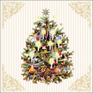 Szalvéta Ambiante X-mas Tree Cream papírszalvéta 33x33cm,20db-os