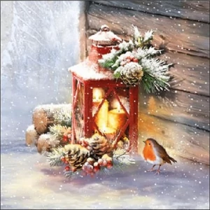 Szalvéta Ambiante Robin By Lantern papírszalvéta 25x25cm,15db-os