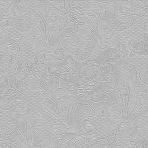Szalvéta ppd Lace Embossed ezüst 33x33cm 15lapos 3rétegű