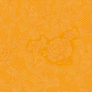 Szalvéta ppd Lace Embossed narancs 25x25cm 15lapos 3rétegű