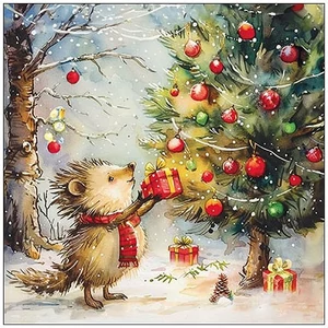 Szalvéta Present for hedgehog 33x33cm, 20db-os