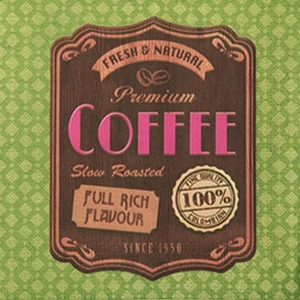Szalvéta ROXAN Out of the Blue KG 3rétegű 33x33 20lap/csom. Out of the Blue KG Premium COFFEE