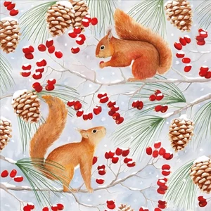 Szalvéta Squirrel Chat Squirrel Chat papírszalvéta 33x33cm,20db-os