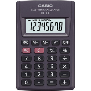 SzámoLógép Casio HL-4 zsebszámológép 8digites
