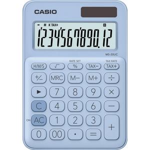 SzámoLógép Casio MS-20UC LB asztali számológép 12digites világos kék
