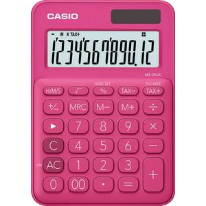 SzámoLógép Casio MS-20UC RD asztali számológép 12digites pink