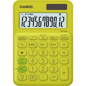 SzámoLógép Casio MS-20UC YG asztali számológép 12digites sárga
