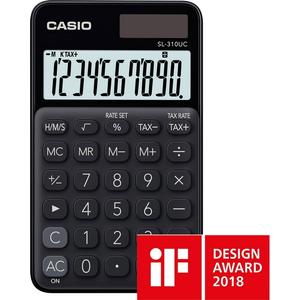 Számológép Casio SL-310UC BK 10digites zsebszámológép fekete CASIO SL 310 UC Trendy Colours sorozat