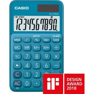 Számológép Casio SL-310UC BU 10digites zsebszámológép kék CASIO SL 310 UC Trendy Colours sorozat