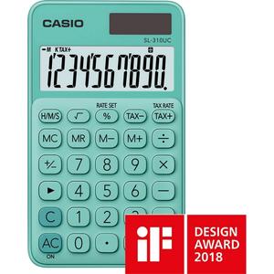 Számológép Casio SL-310UC GN 10digites zsebszámológép zöld CASIO SL 310 UC Trendy Colours sorozat
