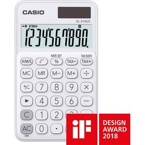 Számológép Casio S SL-310UC WE 10digites zsebszámológép fehér CASIO SL 310 UC Trendy Colours sorozat