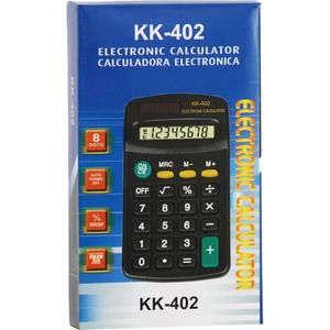 SzámoLógép Kenko KK-402 zsebszámológép -Fekete- napelemes kb. 11,5x6,5cm-es, 8 digites