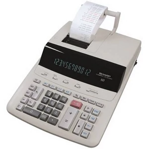 Számológép Sharp szalagos, 12 számjegy, 2 színű nyomtató CS-2635RHGYSE