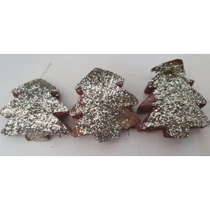 Szárított termés kókuszhéj arany glitteres fenyőfa alakú