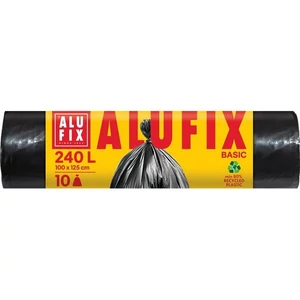 Szemeteszsák 240 l 10db 100x125cm 20 µ ALUFIX Economy fekete