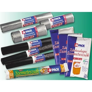 Szemeteszsák A-Pack 120l zárószalagos szemteszsák, 10db/csomag 70x100cm,
