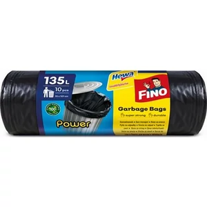 Szemeteszsák Fino 135 l, 10 db, 70x107 cm, 28 µ, Power fekete