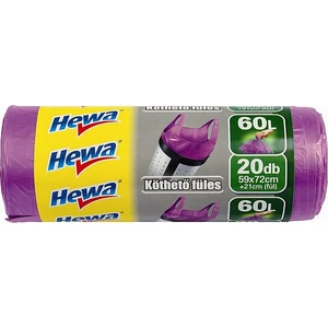 Szemeteszsák Hewa 60liter önzáró szalagos erős anyagból 20ddb/csom