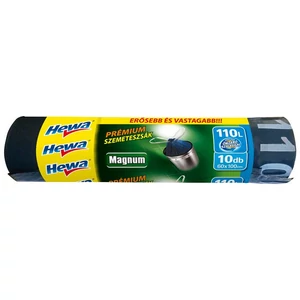 Szemeteszsák, önzáró szalagos 110 l, 10 db, HEWA "Magnum KHT477