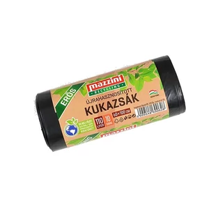 Szemeteszsák újrahasznosított erős 110 l 10db 60x100cm 30 µ MAZZINI fekete