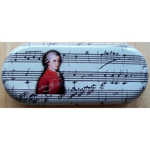 Fém Szemüvegtok 16x2,8x5,5 cm Mozart 