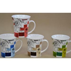 Bögre virágos 300ml Patchwork Porcelán
