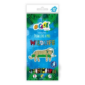 Színes ceruza 12-es Háromszögletű, Cool By Victoria Wildlife, 12 Különböző Szín