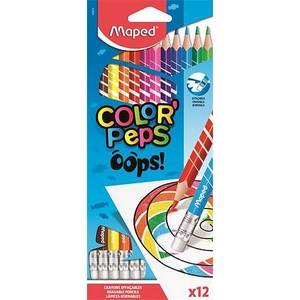 Színes ceruza 12 Maped Color'Peps Oops háromszög radíros 12szín Írószerek MAPED 832812