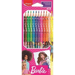 Színes ceruza 12 Maped háromszögletű, Barbie 