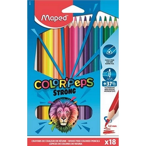 Színes ceruza 18 Maped Color'Peps Strong háromszögletű 18színű Írószerek MAPED 862718