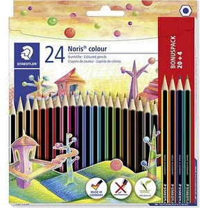 Színes ceruza 20+4 Staedtler Noris Club hatszögletű 20+4színű Írószerek STAEDTLER 185 C24P