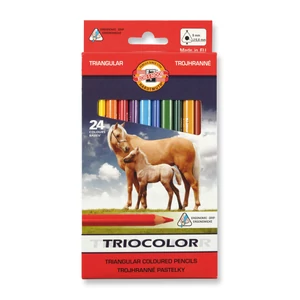 Színes ceruza 24 Koh-I-Noor 3144 Tricolor Lovak háromszögletű vastag iskolaszer- tanszer