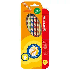 Színes ceruza 6 Stabilo EasyColours háromszög balkezes 6színű Írószerek STABILO 331/6