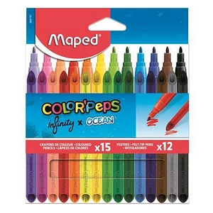 Színes ceruza és filctoll  Map "Color`Peps INFINITY" 15+12 különböző szín
