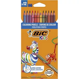 Színes ceruza készlet BIC KIDS "Evolution Stripes 12 különböző szín