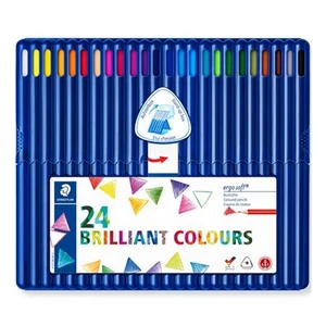 Színes ceruza készlet háromszögletű, STAEDTLER Ergosoft 157, 24 különböző szín