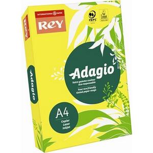 Színes másolópapír Rey Adagio A4, 160gr intenzív sárga 250ív/csom