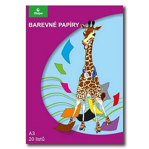 Színes papír A3 80g 10x2 lap STEPA vegyes színek