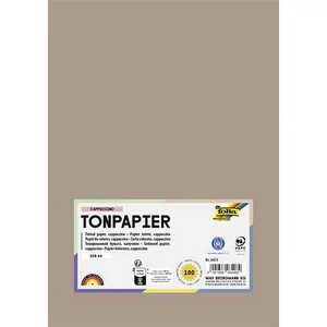 Színes papír A4 130 g 100 lap FOLIA cappuccino