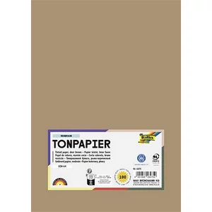 Színes papír A4 130 g 100 lap FOLIA őzbarna