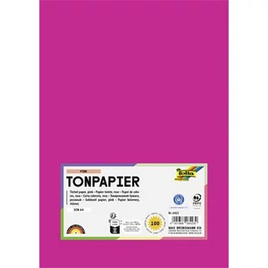 Színes papír A4 130 g 100 lap FOLIA rózsaszín