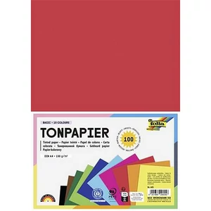 Színes papír A4 130g 10x10 lap FOLIA vegyes színek
